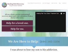 Tablet Screenshot of healingpathrecovery.com
